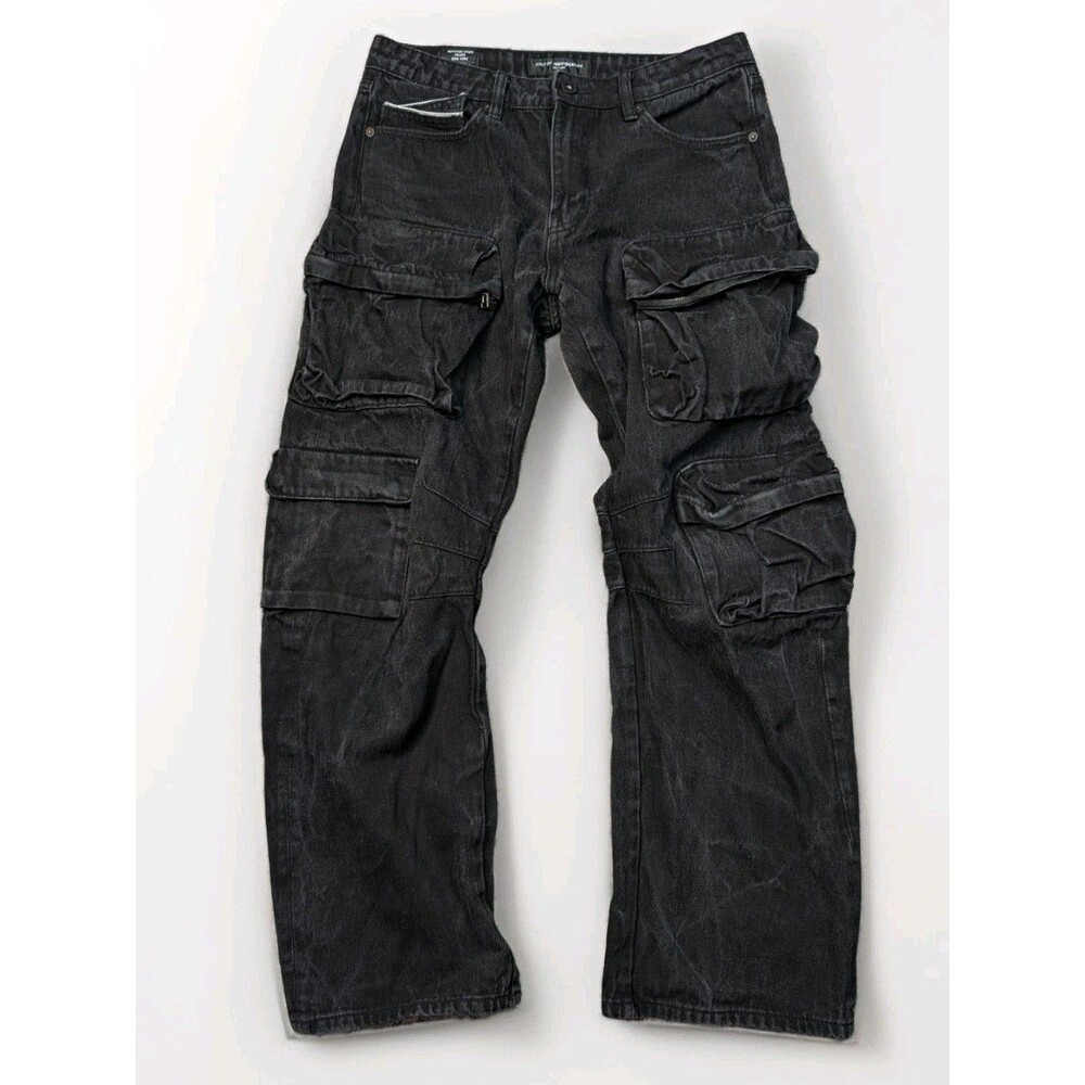 Cult Of Individuality Black Jeans Mens size 32x32 Grind Baggy Cargo 610